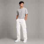 Pull & Bear Men's Open-Bottom Cotton Cargo Pants